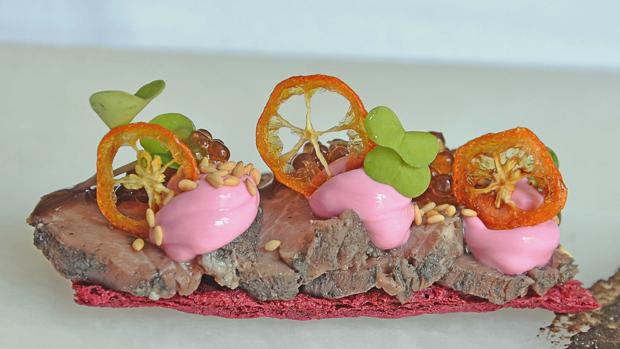 Pincho elaborado por Pedro Rodríguez, del restaurante «El Retorno»